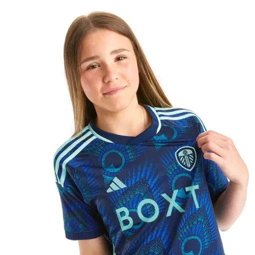 Adidas Leeds United 2023/24 Youth Away Shirt - Image 3
