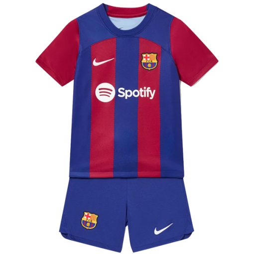 Nike Barcelona 2023/24 Infant Home Shirt & Shorts Set