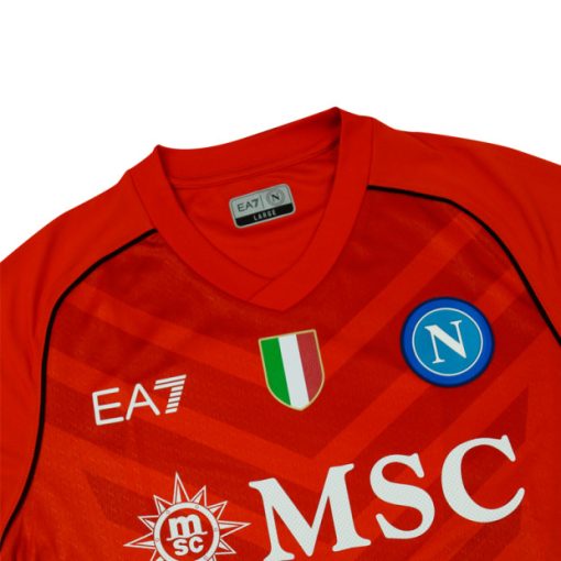EA7 Napoli 2023/24 Men's orange Goalkeeper Shirt - Image 6