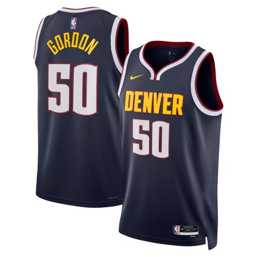 Nike Denver Nuggets #50 Aaron Gordon Unisex Swingman Replica Jersey - Icon Edition - Navy - Image 3