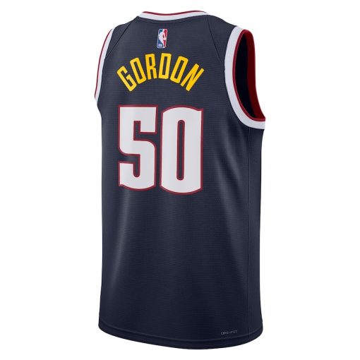 Nike Denver Nuggets #50 Aaron Gordon Unisex Swingman Replica Jersey - Icon Edition - Navy - Image 2