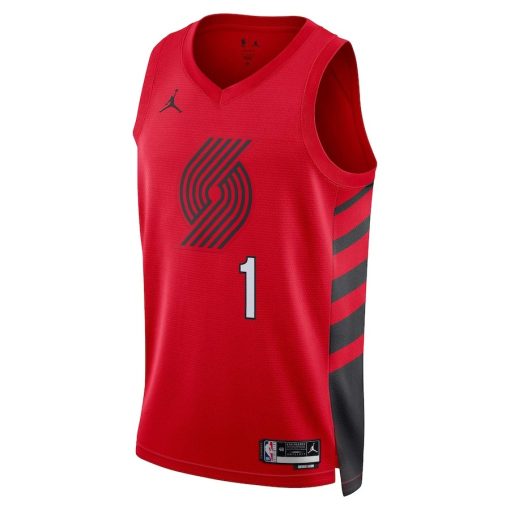 Jordan Portland Trail Blazers #1 Anfernee Simons Unisex Swingman Jersey - Statement Edition - Red