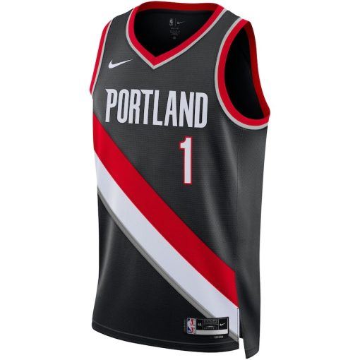 Nike Portland Trail Blazers #1 Anfernee Simons Unisex Swingman Jersey - Icon Edition - Black