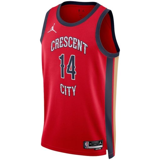 Jordan New Orleans Pelicans #14 Brandon Ingram Unisex Swingman Jersey - Statement Edition - Red