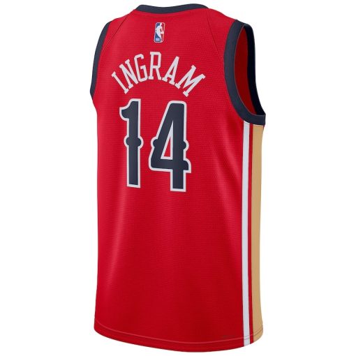 Jordan New Orleans Pelicans #14 Brandon Ingram Unisex Swingman Jersey - Statement Edition - Red - Image 2