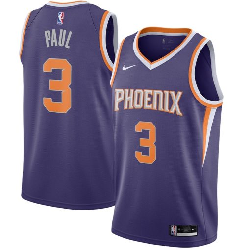 Nike Phoenix Suns #3 Chris Paul 2020/21 Swingman Jersey Purple - Icon Edition - Image 3