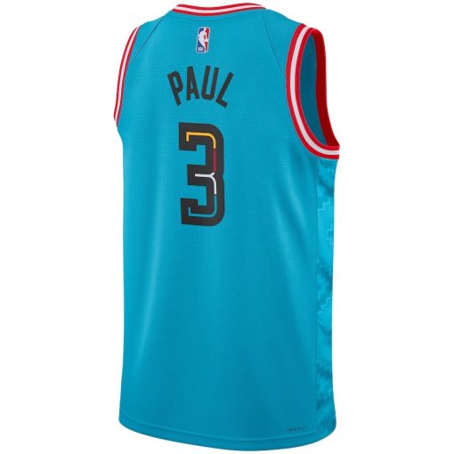 Nike Phoenix Suns #3 Chris Paul Unisex 2022/23 Swingman Jersey - City Edition - Turquoise - Image 2
