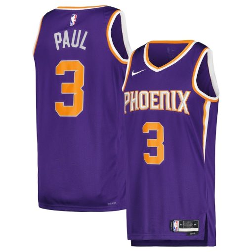 Nike Phoenix Suns #3 Chris Paul Unisex Swingman Jersey - Icon Edition - Purple - Image 3