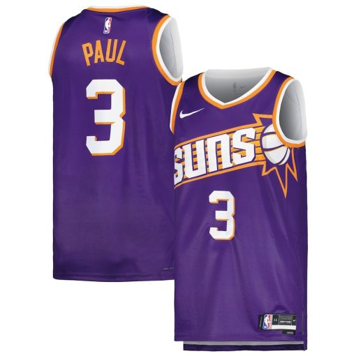 Nike Phoenix Suns #3 Chris Paul Unisex Swingman Jersey - Icon Edition - Purple - Image 3