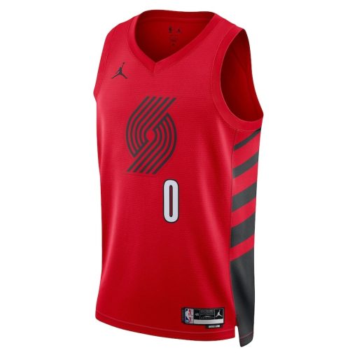 Jordan Portland Trail Blazers #0 Damian Lillard Unisex Swingman Jersey - Statement Edition - Red