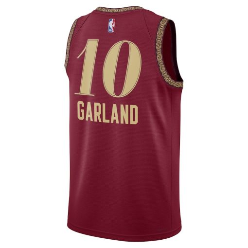 Nike Cleveland Cavaliers #10 Darius Garland Unisex 2023/24 Swingman Jersey - Wine - City Edition - Image 2