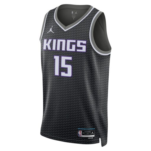 Jordan Sacramento Kings #15 Davion Mitchell Unisex Swingman Jersey - Statement Edition - Black