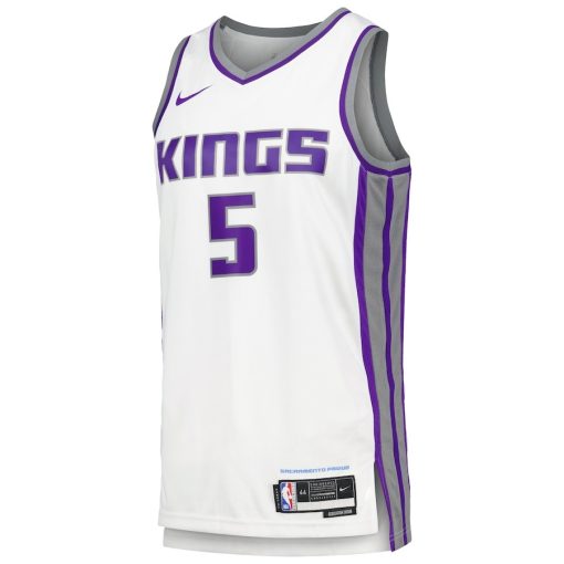 Nike Sacramento Kings #5 De'Aaron Fox Swingman Player Jersey - Association Edition - White