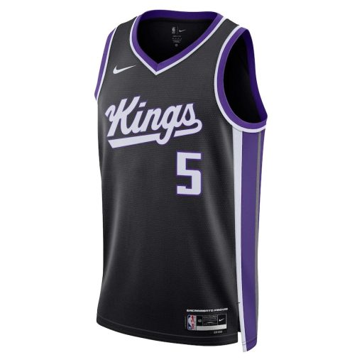 Nike Sacramento Kings #5 De'Aaron Fox Unisex Swingman Jersey - Icon Edition - Black