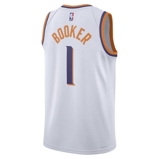 Nike Phoenix Suns #1 Devin Booker Unisex Swingman Jersey - Association Edition - White - Image 2