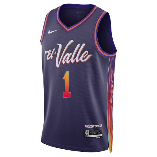 Nike Phoenix Suns #1 Devin Booker Unisex 2023/24 Swingman Jersey - Purple - City Edition