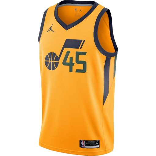 Jordan Utah Jazz #45 Donovan Mitchell 2020/21 Swingman Jersey - Statement Edition - Gold