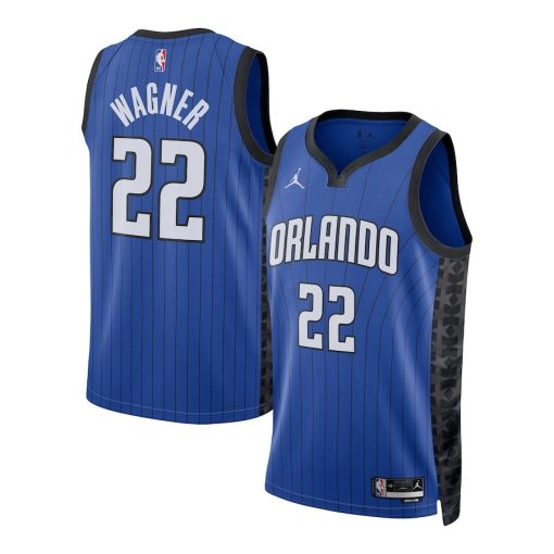 Jordan Orlando Magic #22 Franz Wagner Unisex Swingman Jersey - Statement Edition - Blue - Image 3