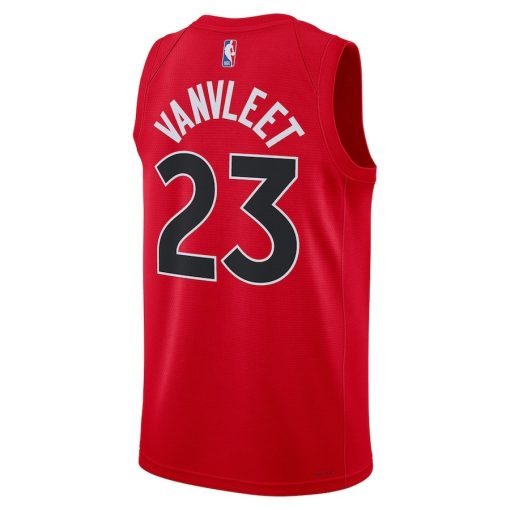 Nike Toronto Raptors #23 Fred VanVleet Nike Unisex Swingman Jersey - Icon Edition - Red - Image 2