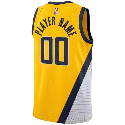 Jordan Indiana Pacers #00 Swingman Custom Jersey - Statement Edition - Gold - Image 2