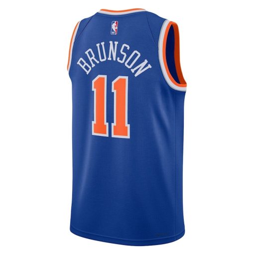 Nike New York Knicks #11 Jalen Brunson Unisex Swingman Jersey - Icon Edition - Blue - Image 2