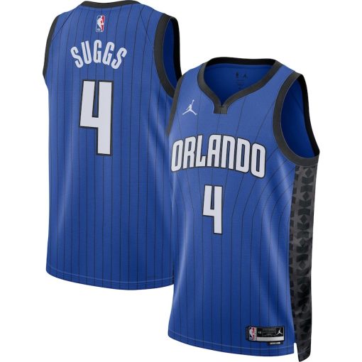 Jordan Orlando Magic #4 Jalen Suggs Unisex Swingman Jersey - Statement Edition - Blue - Image 3