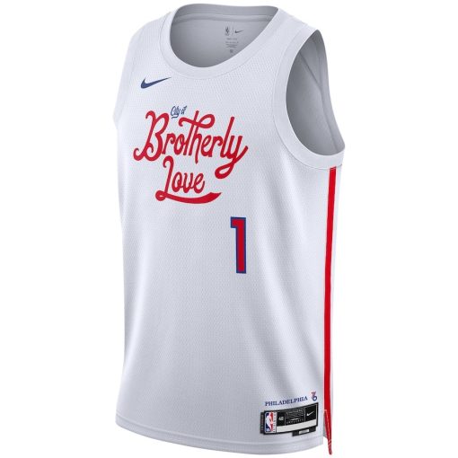 Nike Philadelphia 76ers #1 James Harden Unisex 2022/23 Swingman Jersey - City Edition - White