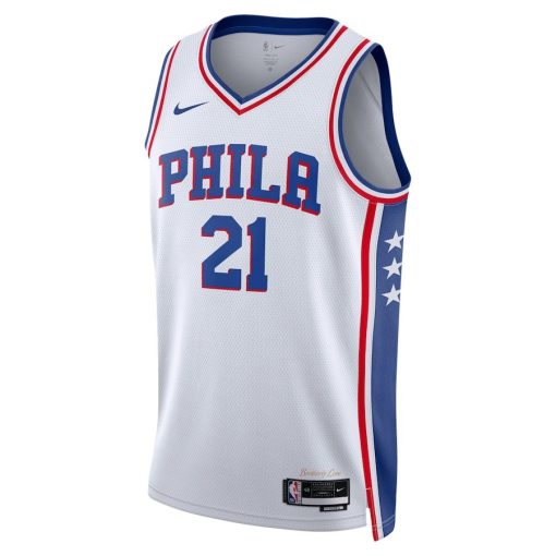 Nike Philadelphia 76ers #21 Joel Embiid Unisex Swingman Jersey - Association Edition - White