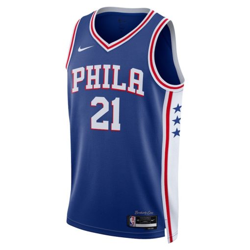 Nike Philadelphia 76ers #21 Joel Embiid Unisex Swingman Jersey - Icon Edition - Royal