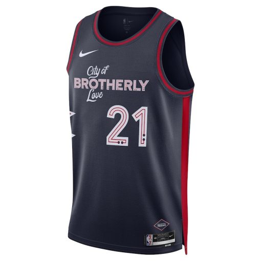 Nike Philadelphia 76ers #21 Joel Embiid Unisex 2023/24 Swingman Jersey - Navy - City Edition