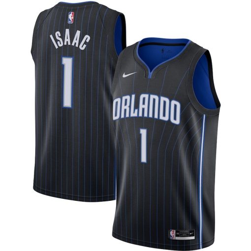 Nike Orlando Magic #1 Jonathan Isaac Swingman Jersey - Black - Icon Edition - Image 3