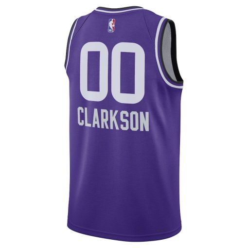 Nike Utah Jazz #00 Jordan Clarkson Unisex 2023/24 Swingman Jersey - Purple - City Edition - Image 2