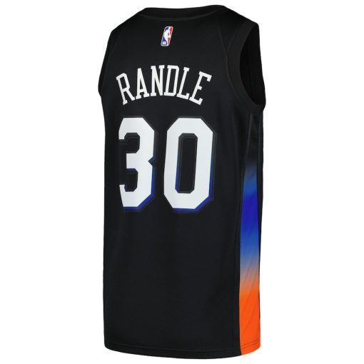 Nike New York Knicks #30 Julius Randle Swingman Player Jersey - City Edition - Black - Image 2
