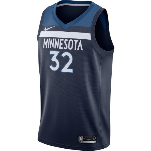 Nike Minnesota Timberwolves #32 Karl-Anthony Towns Swingman Jersey Navy - Icon Edition