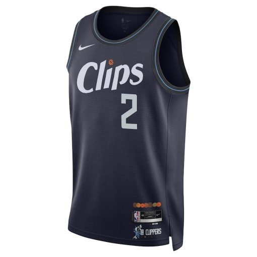 Nike LA Clippers #2 Kawhi Leonard Unisex 2023/24 Swingman Jersey - Navy - City Edition