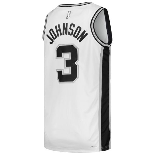 Nike San Antonio Spurs #3 Keldon Johnson Unisex Swingman Jersey - Association Edition - White - Image 2