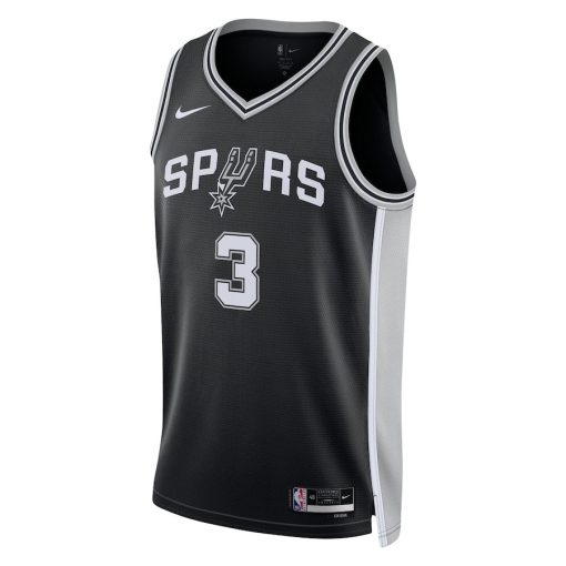 Nike San Antonio Spurs #3 Keldon Johnson Unisex Swingman Jersey - Icon Edition - Black