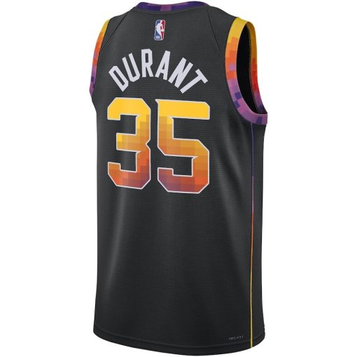 Jordan Phoenix Suns #35 Kevin Durant Unisex Swingman Jersey - Statement Edition - Black - Image 2