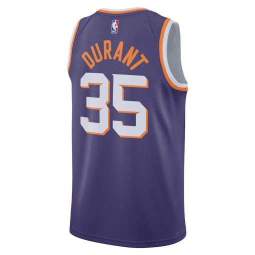 Nike Phoenix Suns #35 Kevin Durant Unisex Swingman Jersey - Icon Edition - Purple - Image 2