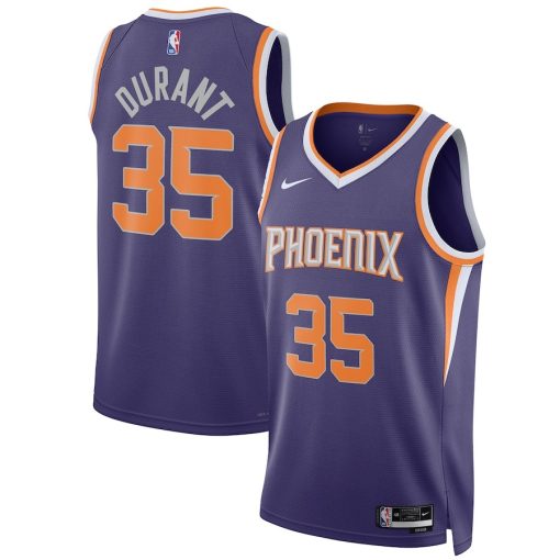 Nike Phoenix Suns #35 Kevin Durant Unisex Swingman Jersey - Icon Edition - Purple - Image 3