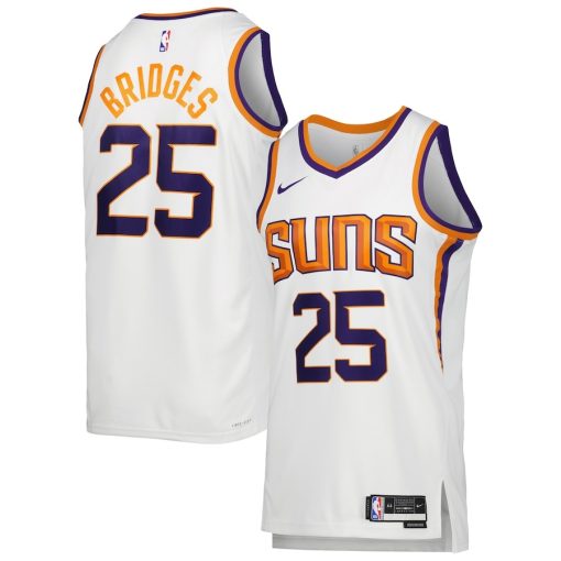 Nike Phoenix Suns #25 Mikal Bridges Unisex Swingman Jersey - Association Edition - White - Image 3