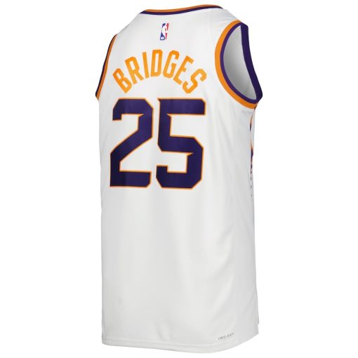 Nike Phoenix Suns #25 Mikal Bridges Unisex Swingman Jersey - Association Edition - White - Image 2