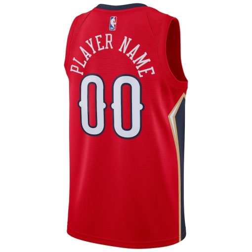 Jordan New Orleans Pelicans #00 Swingman Custom Jersey - Statement Edition - Red - Image 2