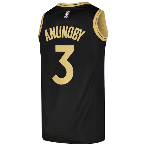 Nike Toronto Raptors #3 OG Anunoby Swingman Player Jersey - City Edition - Black - Image 2