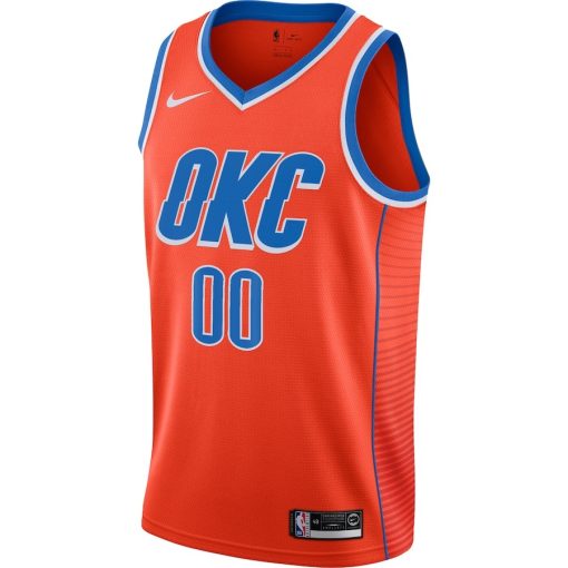 Jordan Oklahoma City Thunder #00 Swingman Custom Jersey - Statement Edition - Orange