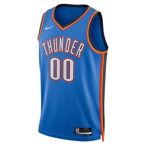 Nike Oklahoma City Thunder #00 Unisex Swingman Custom Jersey Blue - Icon Edition