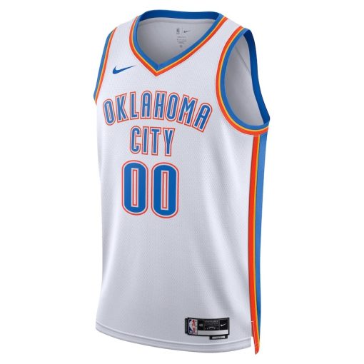 Nike Oklahoma City Thunder #00 Unisex Swingman Custom Jersey White - Association Edition