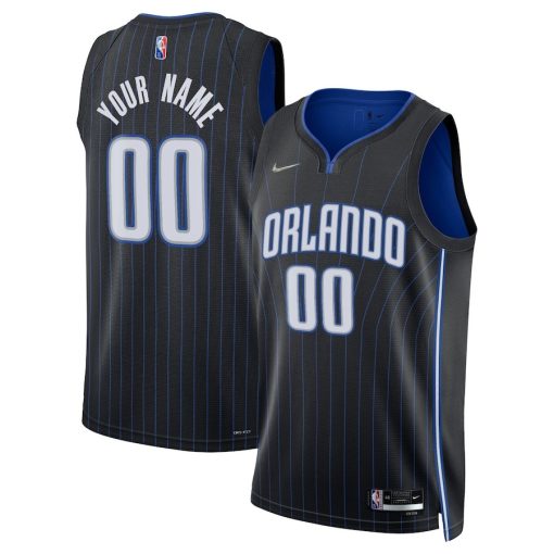 Nike Orlando Magic #00 2021/22 Diamond Swingman Custom Jersey - Icon Edition - Black - Image 3