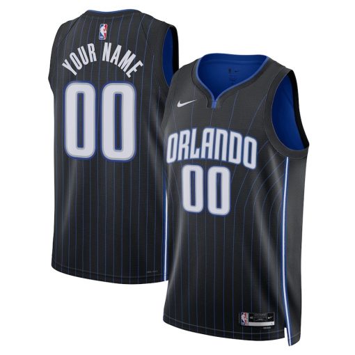 Nike Orlando Magic #00 Unisex Swingman Custom Jersey Black - Icon Edition - Image 3