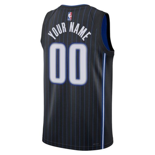 Nike Orlando Magic #00 Unisex Swingman Custom Jersey Black - Icon Edition - Image 2